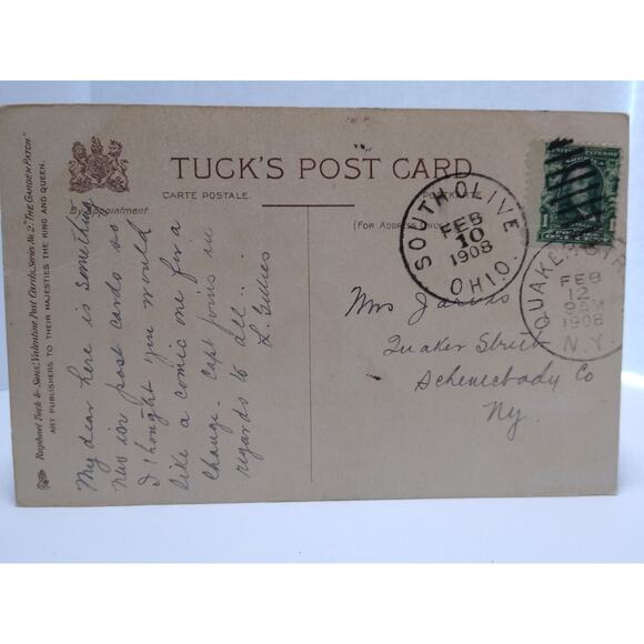 Fantasy Postcard Tuck E Curtis Pepper Face Anthropomorphic Girl Series 2 1908 - Picture 3 of 3